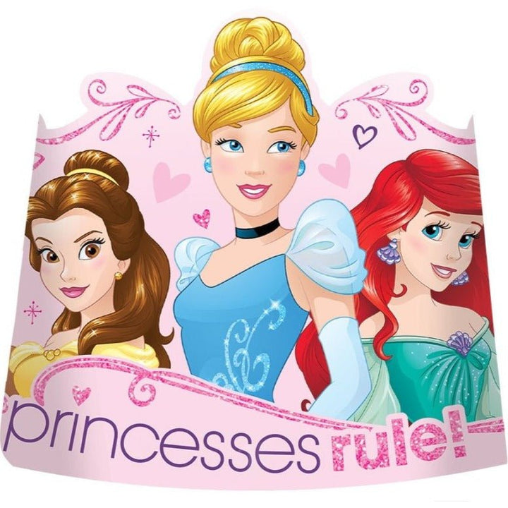8pk Disney Princess Dream Big Cardboard Tiaras - Everything Party