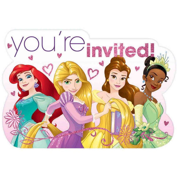 8pk Disney Princess Dream Big Party Invitations - Everything Party