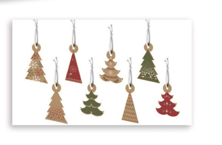 8pk Eco - Friendly Kraft Christmas Crackers – Red & Kraft Tree Design - Everything Party