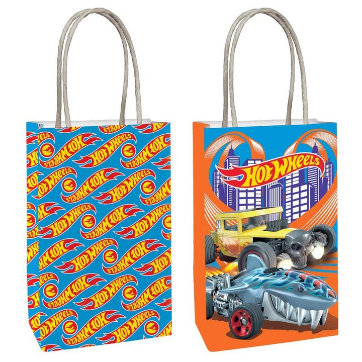 8pk Hot Wheels Wild Racer Birthday Paper Party Bags - Everything Party