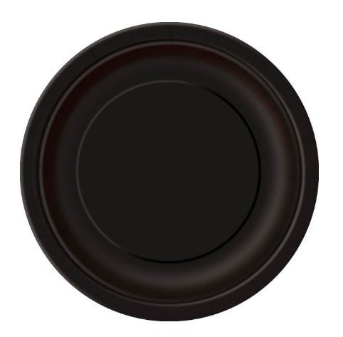 8pk Midnight Black Paper Plates - 18cm - Everything Party