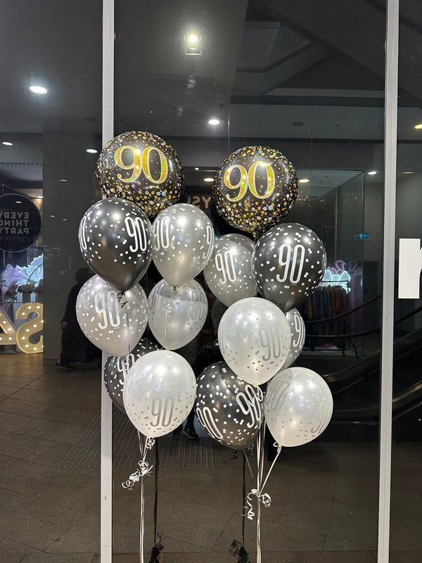 90th Birthday Helium Balloon Bouquet - Everything Party