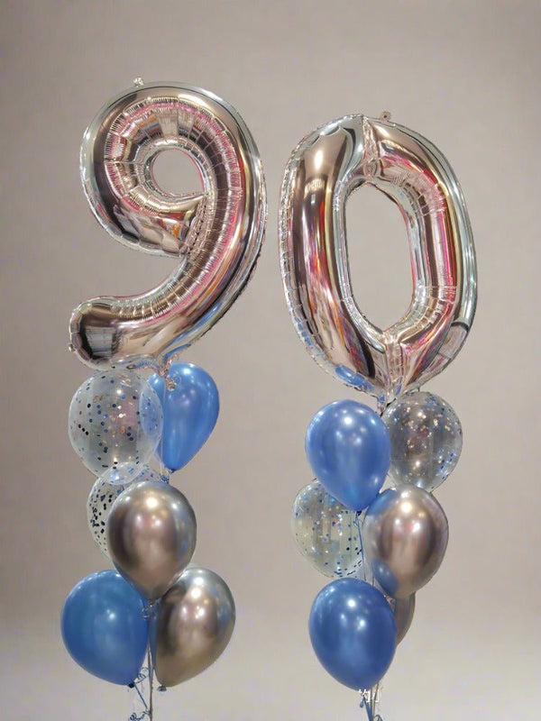 90th Birthday Number Foil Balloon Bouquet - Everything Party