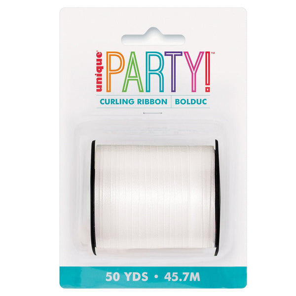 91.4m Curling Ribbon - White - Everything Party