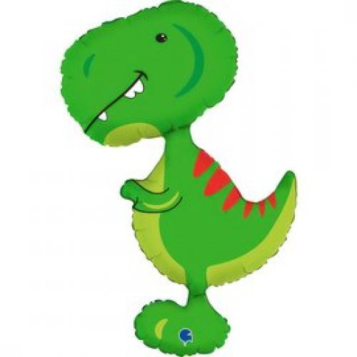 97cm Grabo Cute Tyrannosaurus Dinosaur Shape Foil Balloon - Everything Party