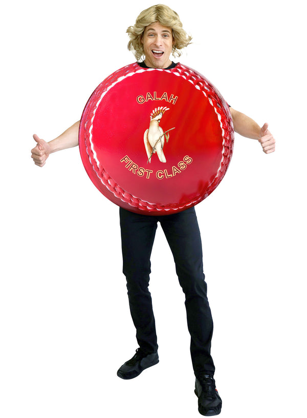 Adult Cricket Ball Costume – First Class Galah! | One Size Fits Most