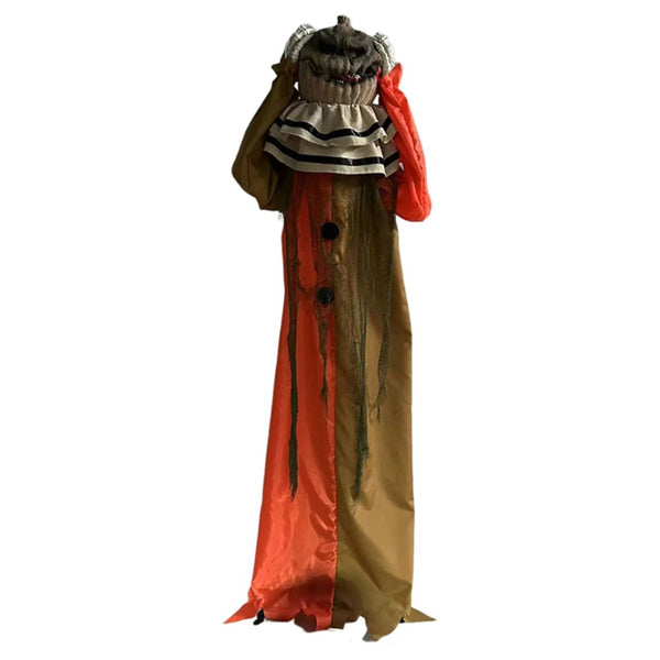 178cm Standing Pop Up Head Pumpkin Man – Animated Halloween Prop