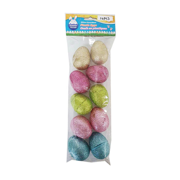 10pk Easter Glitter Fillable Eggs