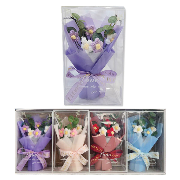 Knitted Flower Bouquet – 5 Heads