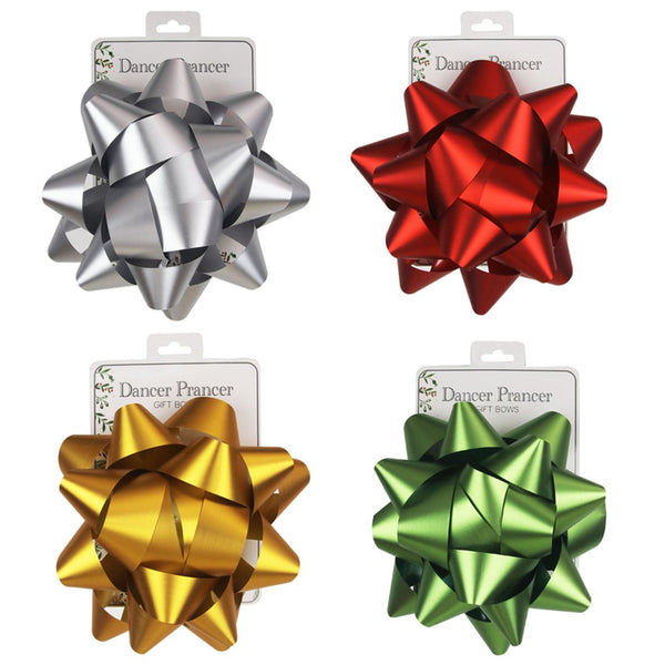 20cm Gift Bow – Gold, Red, Silver & Green