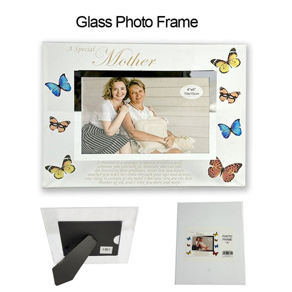 A Special Mother - Glass Photo Frame 4”x6” (19.2 x 21.4cm) 🦋 - Everything Party