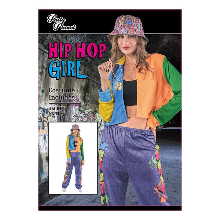 Adult 90s Rapper Style Hip Hop Girl Costume - Everything Party