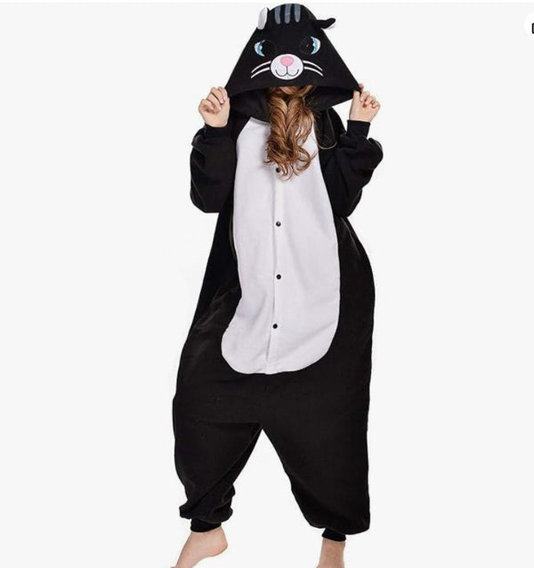 Adult Black Cat Animal Onesie - Everything Party