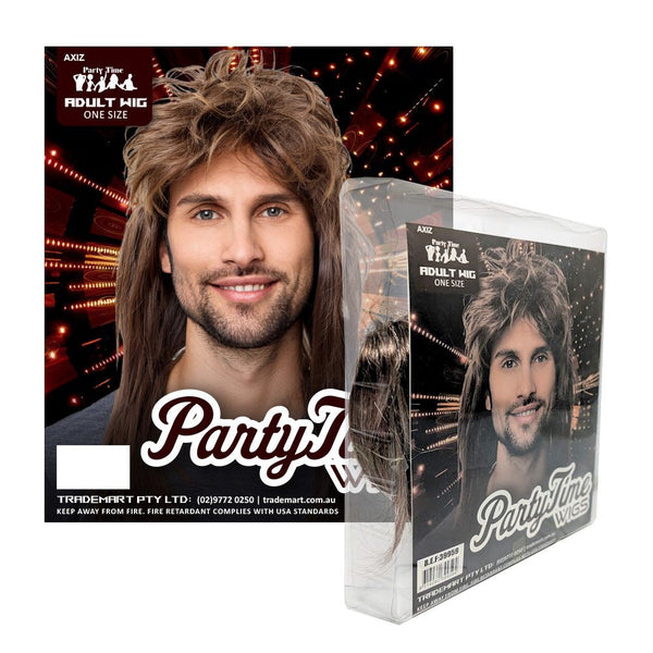 Adult Brown Mullet Wig - Everything Party