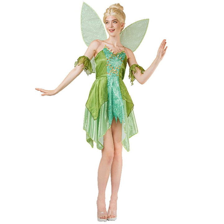 Adult Deluxe Green Fairy Tinker Bell Style Costume - Everything Party