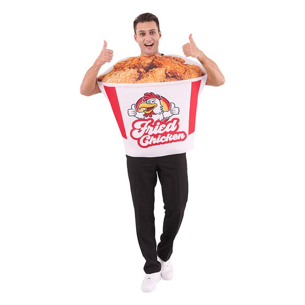 Adult Fried Chicken Bucket Novelty Costume - Everything Party