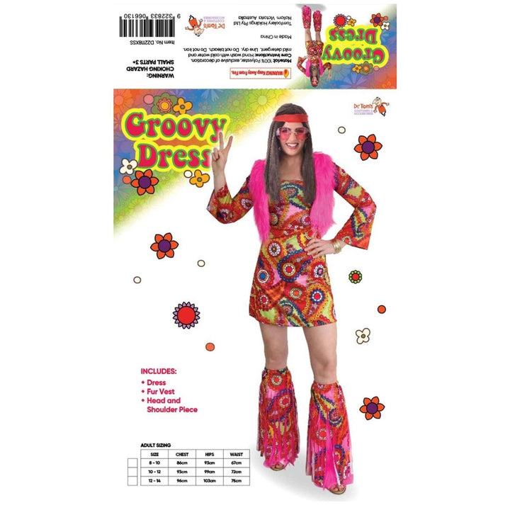 Adult Groovy Lady Dress Costume - Everything Party
