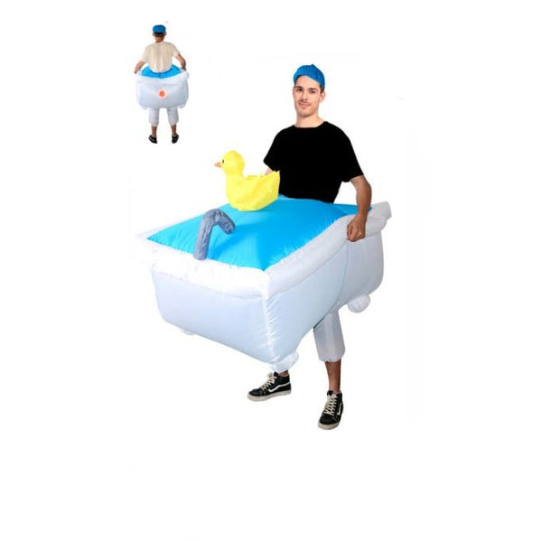 Adult Inflatable Bath Tub Costume – Hilarious Bubble Bath Outfit - Everything Party