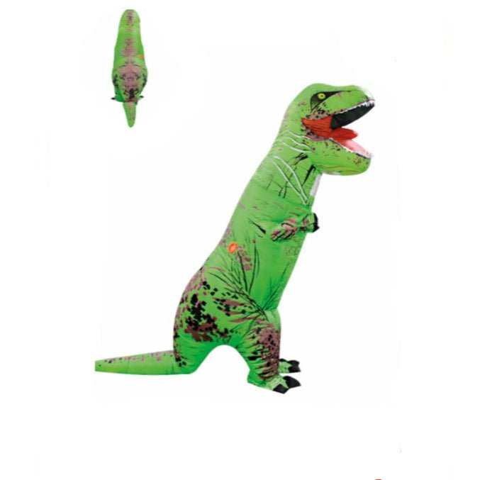 Adult Inflatable Dinosaur Costume – Green T-Rex Suit – Everything Party