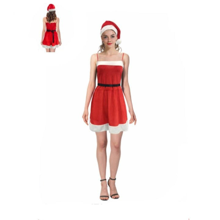 Adult Jingle Bell Santa Girl Costume - Everything Party