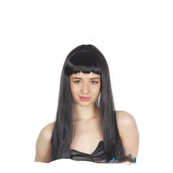 Adult Long Wig with Fringe - Black - Everything Party
