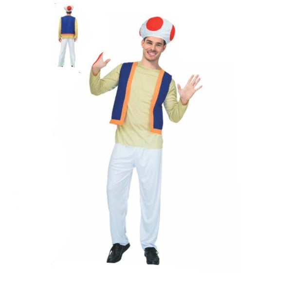 Adult Mushroom Man Costume – Mario Party Style Outfit - Everything Party