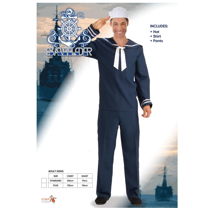 Adult Navy Sailor Costume - Everything Party