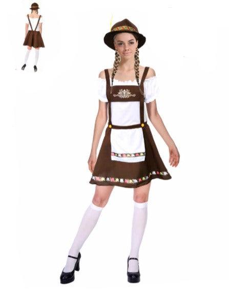 Adult Oktoberfest Bavarian Brown Beer Girl Costume - Everything Party