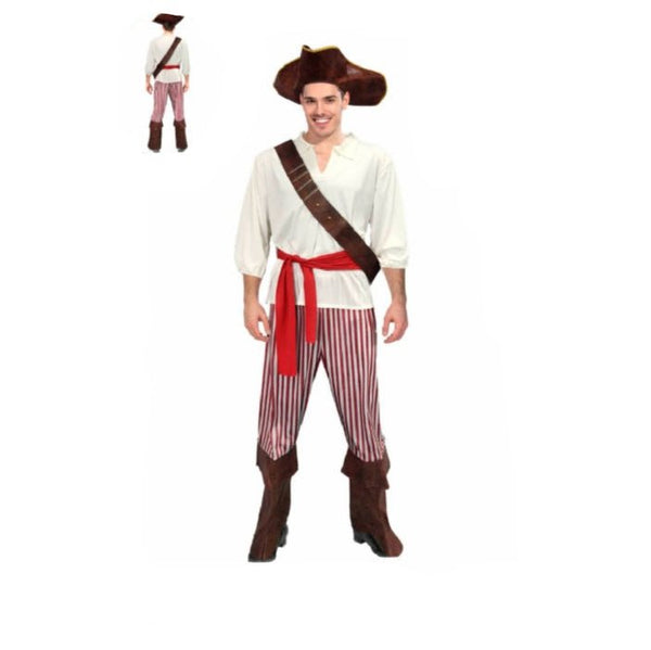 Adult Pirate Lad Costume – Men’s Buccaneer Fancy Dress Outfit - Everything Party