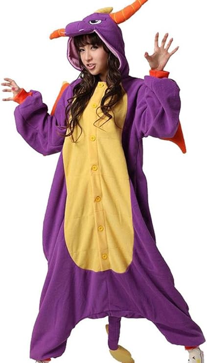 Adult Purple Spyro Dragon Animal Onesie - Everything Party