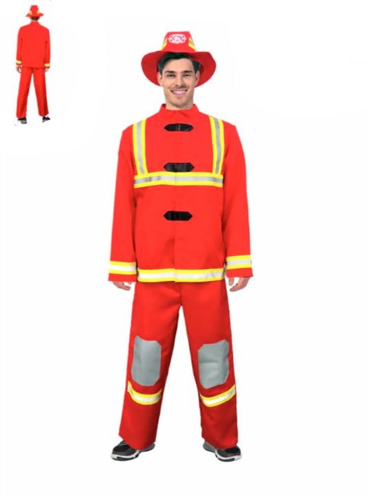 Adult Red Fireman Costume - Everything Party