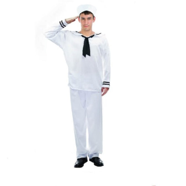 Adult Sailor Costume – Classic Navy Outfit with Hat, Top & Pants - Everything Party