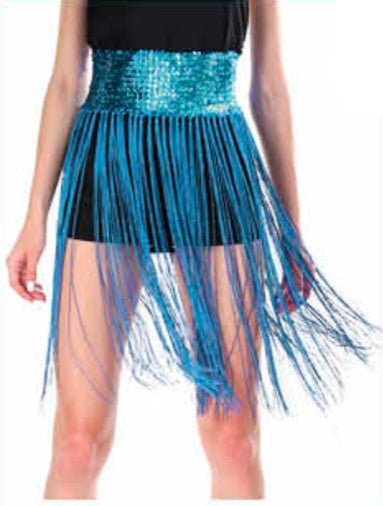 Adult Sequin Belt with Fringe - Blue - Everything Party