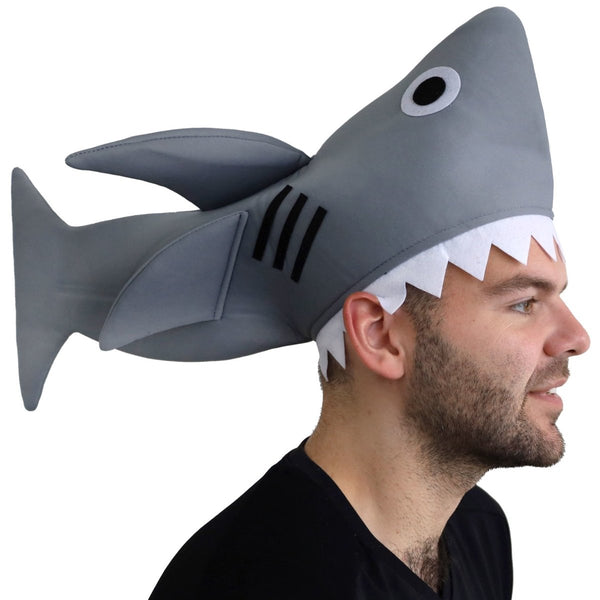 Adult Shark Hat – Funny Costume Headpiece | One Size Fits Most - Everything Party