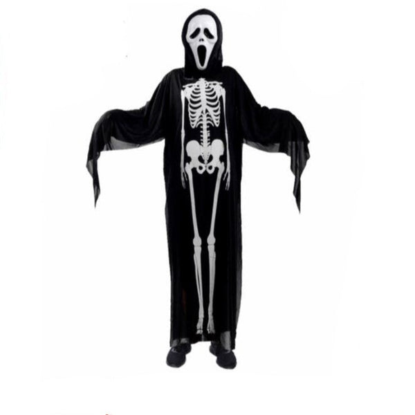 Adult Skeleton Ghoul Costume – Halloween Scary Outfit - Everything Party