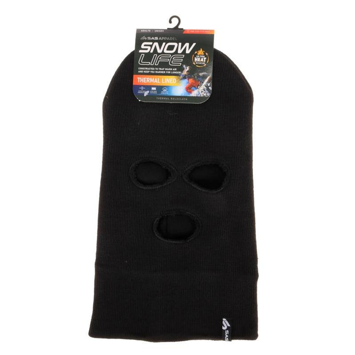 Adult Thermal Balaclava Heat Control Ultra Heat Retention Black - Everything Party