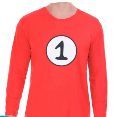 Adult Thing 1 Costume Top – Dr. Seuss Book Week Outfit - Everything Party