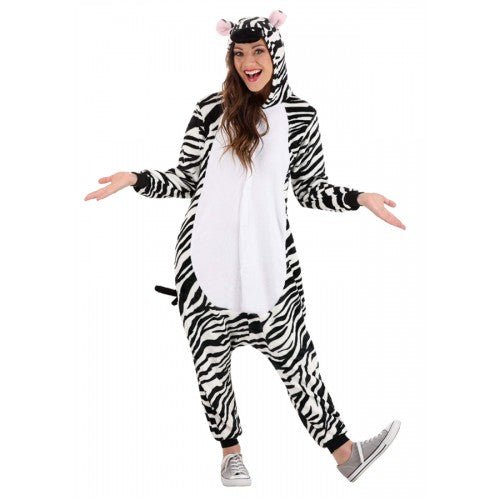 Adult Zebra Animal Onesie - Everything Party