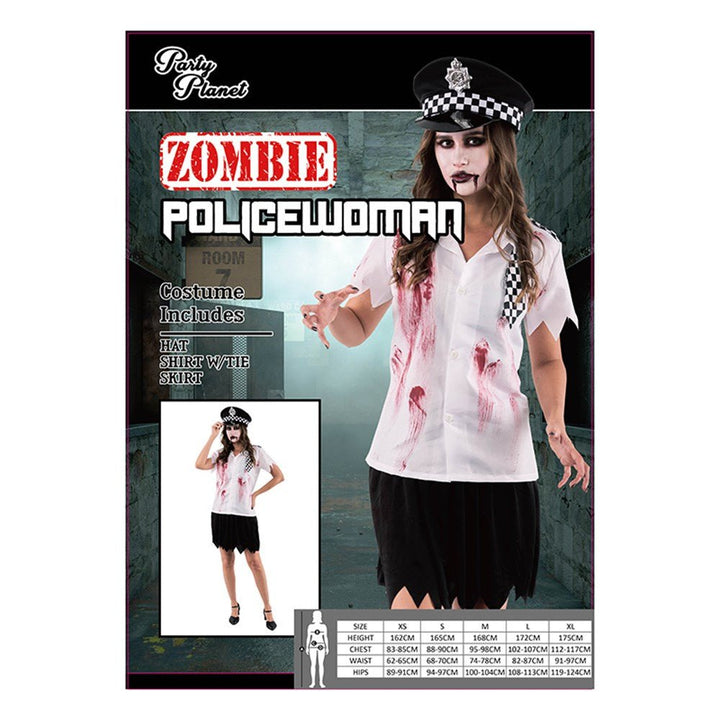 Adult Zombie Police Woman Costume - Everything Party