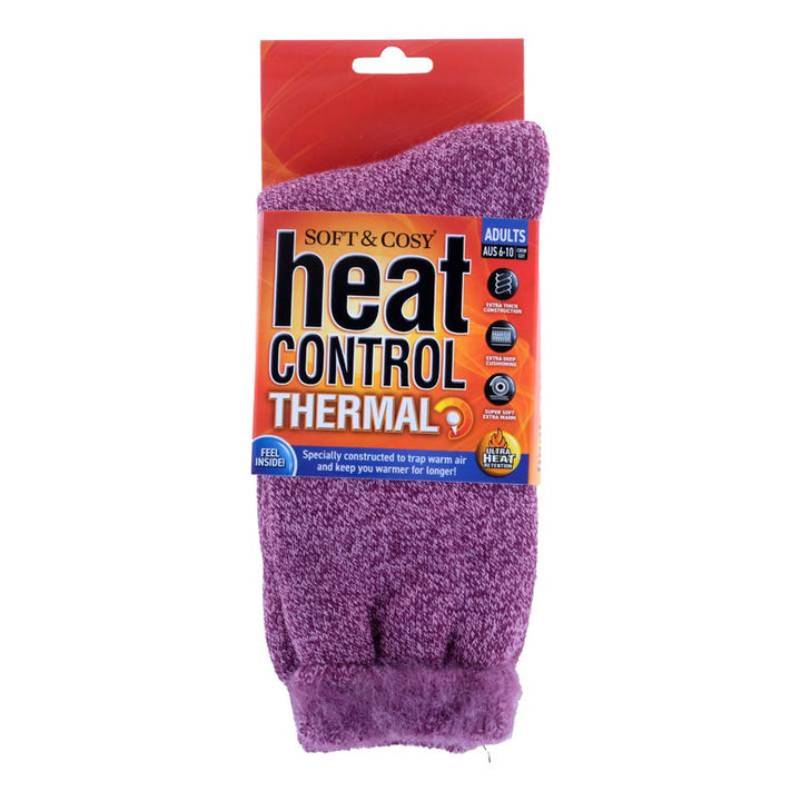 Adults Heat Control Premium Socks Thick Brushed Lining Crew Cut - Everything Party