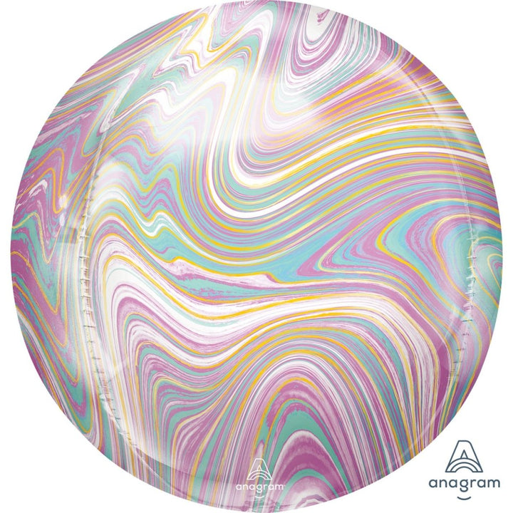 Anagram 40cm Marblez Orbz Balloon - Pastel - Everything Party