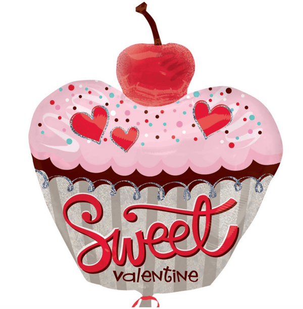 Anagram 61cm Sweet Valentine Cupcake Foil Balloon - Everything Party