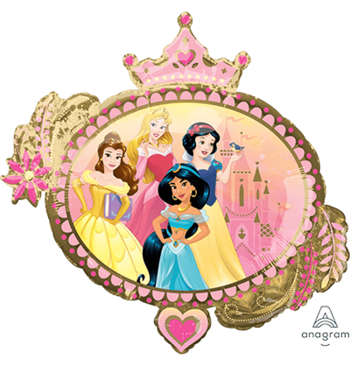 Anagram 86cm Licensed Disney Princess Crown Foil Balloon - Everything Party