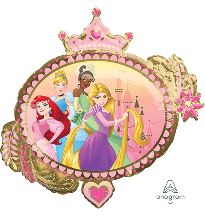 Anagram 86cm Licensed Disney Princess Crown Foil Balloon - Everything Party