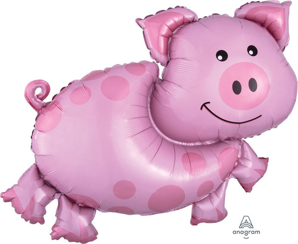 Anagram 89cm Pig SuperShape Foil Balloon - Everything Party