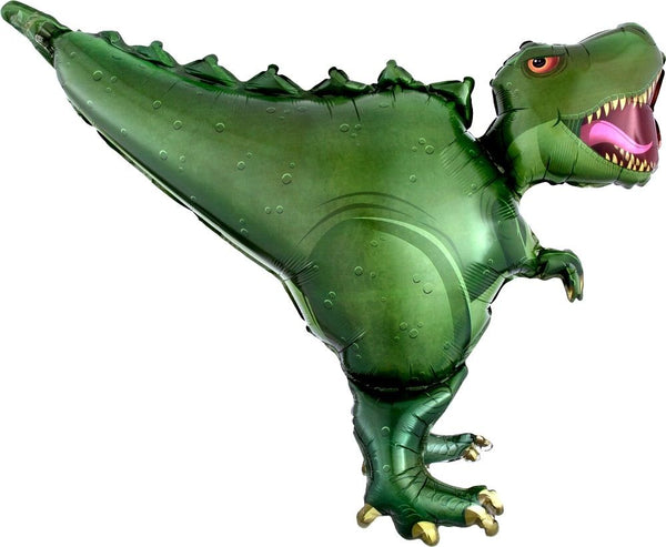 Anagram 91cm Foil Shape Green T - Rex Balloon - Everything Party