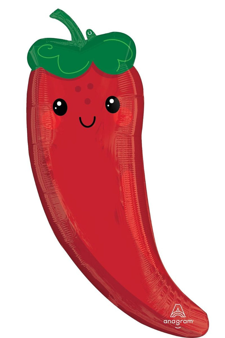 Anagram Food Friends Chili Pepper Shape Foil Balloon (50cm x 91cm) - Everything Party