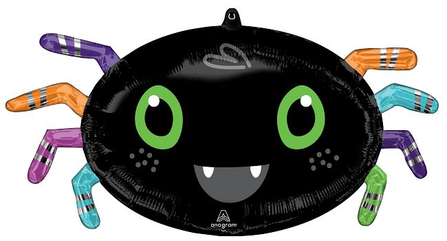 Anagram Halloween Spider Shape Foil Balloon 63cm - Everything Party