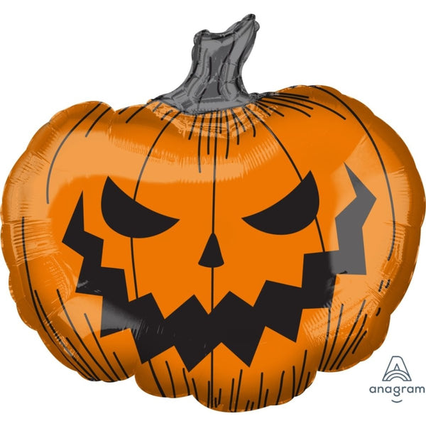 Anagram Hallows’ Eve Pumpkin Shape Foil Balloon – 73 × 68 cm - Everything Party