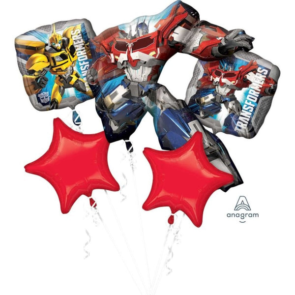 Anagram Licensed Transformers Animated Design Foil Balloon Bouquet Kit - Everything Party